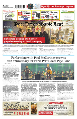 Port Dover Maple Leaf - December 10, 2025 Online Edition