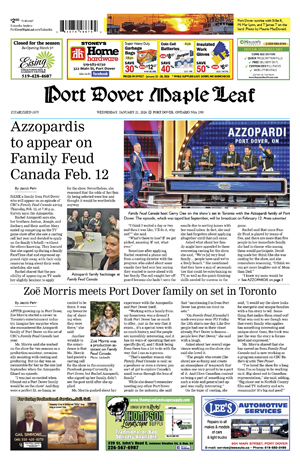 Port Dover Maple Leaf - January 21, 2026 Online Edition