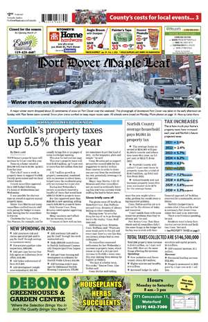 Port Dover Maple Leaf - January 28, 2026 Online Edition